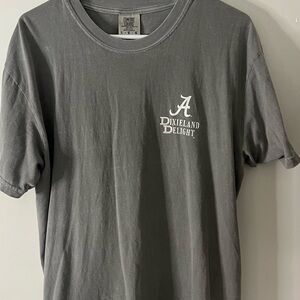 Large Comfort Colors Gray Short Sleeve Tee Relaxed Fit-Dixieland Delight
